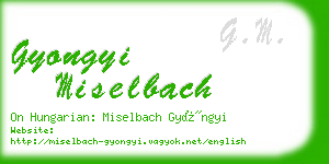 gyongyi miselbach business card